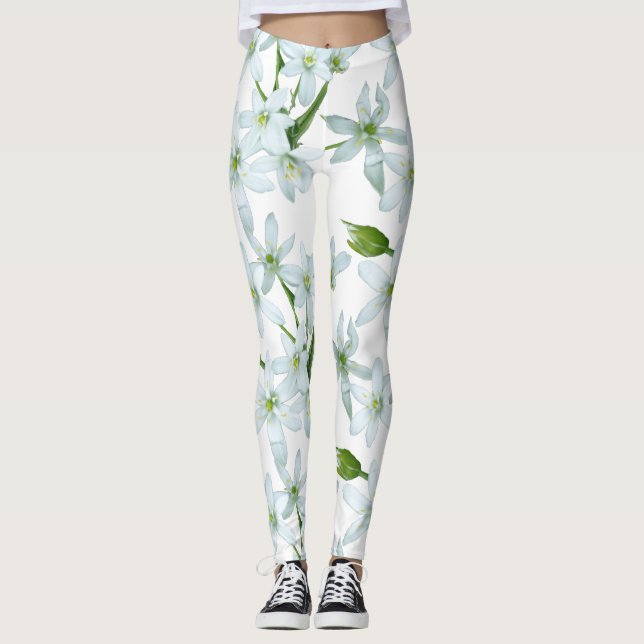 O alho selvagem floresce Legging (Frente)