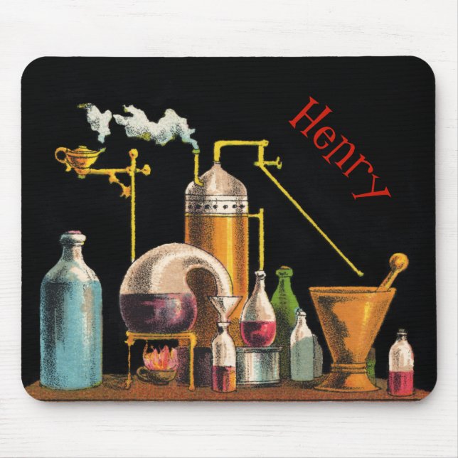 O Alquimista Mad Scientist Mouse Pad (Frente)