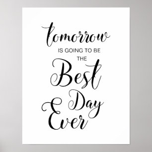 o amanhã está indo ser o melhor poster do dia