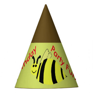 O amarelo Bumble chapéus do aniversário dos bal