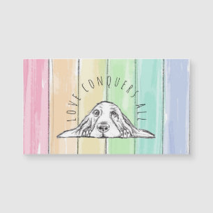 o amor conquista tudo cachorro arco-íris basset ho
