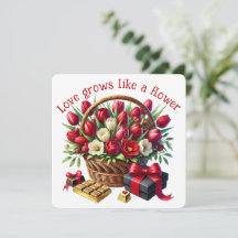 O amor cresce - Cartão de Dia de os namorados