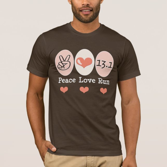 O amor da paz funciona 13,1 a meia camisa da (Frente)