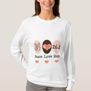 O amor da paz funciona 26,2 a camisa longa da Capa