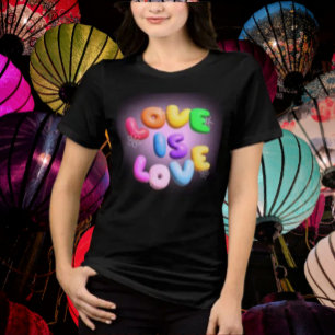 O Amor é Amor Camiseta Arco-íris 3D Pride