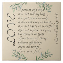 O amor é Azulejo de cerâmica paciente