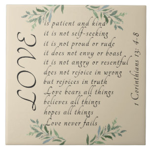 O amor é Azulejo de cerâmica paciente