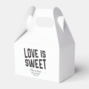 O amor é caixa doce para o casamento do bufete do