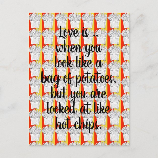 O amor é... Cartão Postal (Frente)