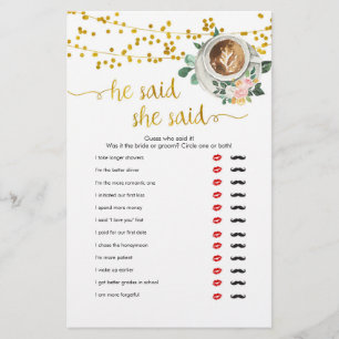 O amor é criar adivinhações que disseram jogos Chá