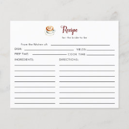 O amor é criar cartão de receita de Chá de panela