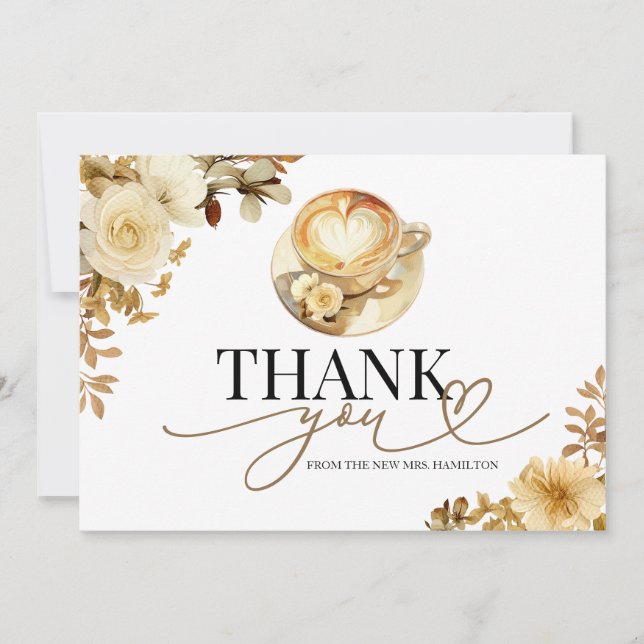 O Amor É Criar Cartões de agradecimentos Chá de pa (Frente)