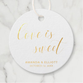 O Amor é Doce Simples Elegante Casamento Dourado