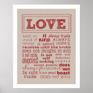 O amor é ..... Impressão da arte da tipografia