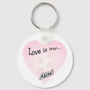 O amor é minha Chaveiro Akita