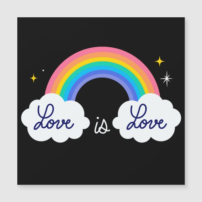 O amor é o amor. LGBT+orgulho. Arco-Íris (Frente)