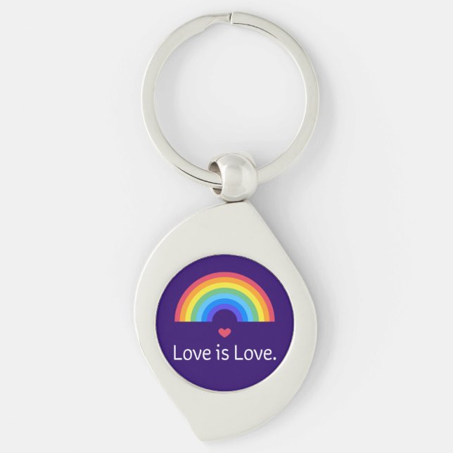 O amor é o amor. LGBT+ORGULHO. Queer. Chaveiro (Frente)