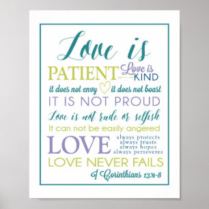 o amor é o amor paciente é Poster