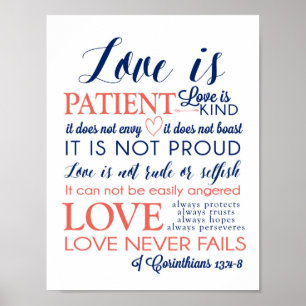 o amor é o amor paciente é Poster