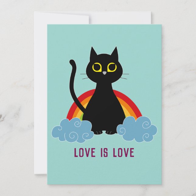 O AMOR É O cartão de saudação AMOR (Frente)