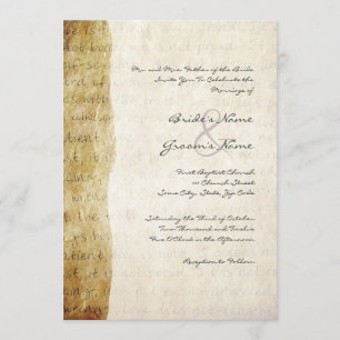 O amor é o convite ao Casamento vintage do pacien