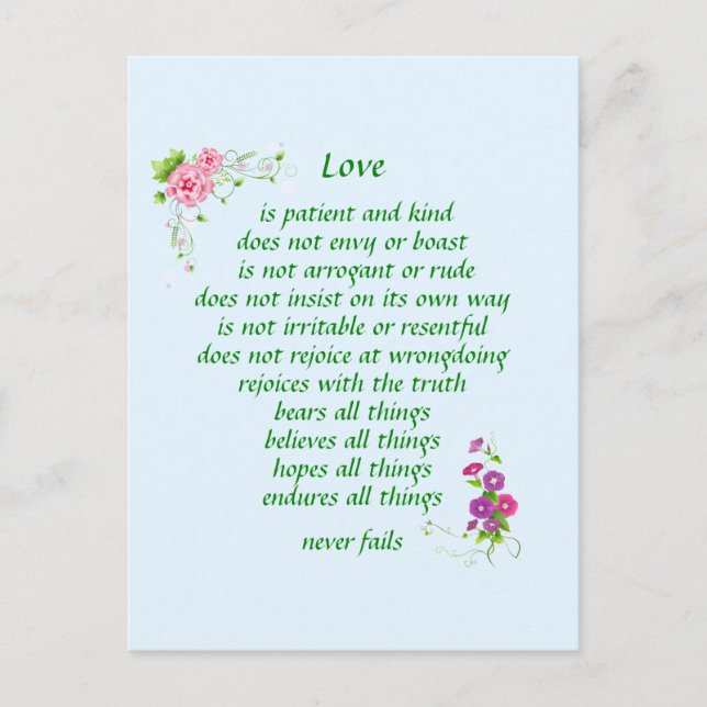 O amor é o maior cartão postal (Frente)