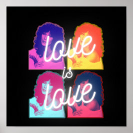 O amor é o Poster Cher Colorous LGBTQ Pride