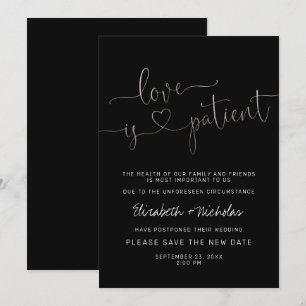 O amor é paciente   Anúncio de casamento adiado
