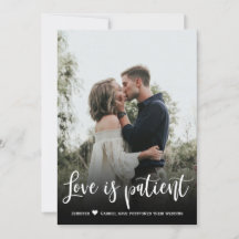O Amor é Paciente Anúncio de Casamento Adiado