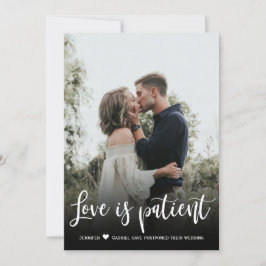 O Amor é Paciente Anúncio de Casamento Adiado