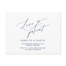 O amor é Paciente, Marinho Azul, convite adiado