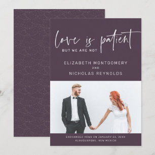 O Amor é Paciente Nós Não Somos Anúncio de Casam