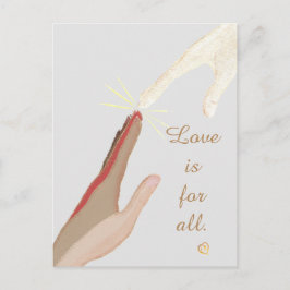 O amor é para todos os cartões postais universais