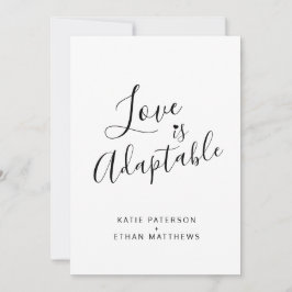 O amor é uma mudança adaptável para o convite ao v