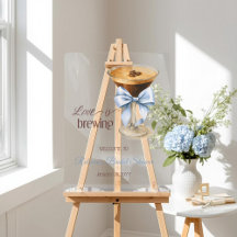 O Amor Está Cozinhando Blue Bow Coffee Chá de Noiv