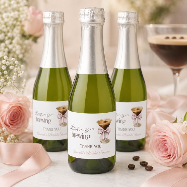O Amor Está Fermentando Café com Laço Rosa Chá de  (Criador carregado)