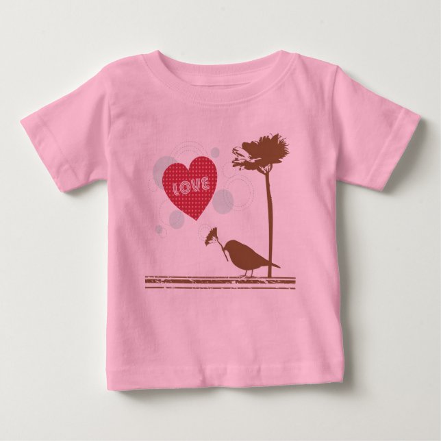 O Amor Está Na Camiseta Do Design De Pássaros De A (Frente)