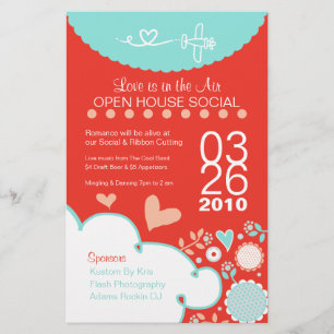 O amor está no Air Open House Flyer