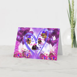 O Amor Está No Cartão De Saudação Do Ar