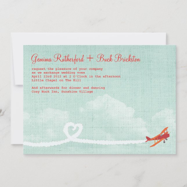 O Amor Está No Convite Aéreo (Frente)