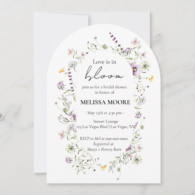 O Amor Está No Convite De Arca De Chá de panela (Frente)