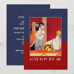 O amor está no Convite de festas do Dia de os nam