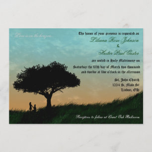 O amor está no convite do casamento do horizonte