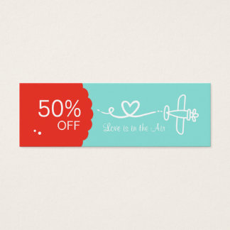 O amor está nos Cartões de visitas do Air Coupon S