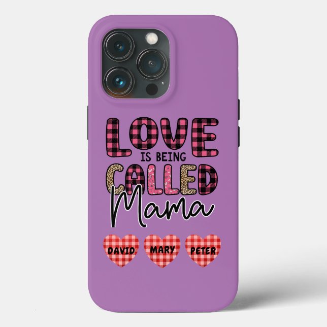 O amor está sendo chamado de mamãe, personalizável (Verso)
