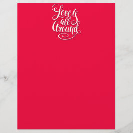 O Amor Está Tudo Em Torno Da Letra Rosa