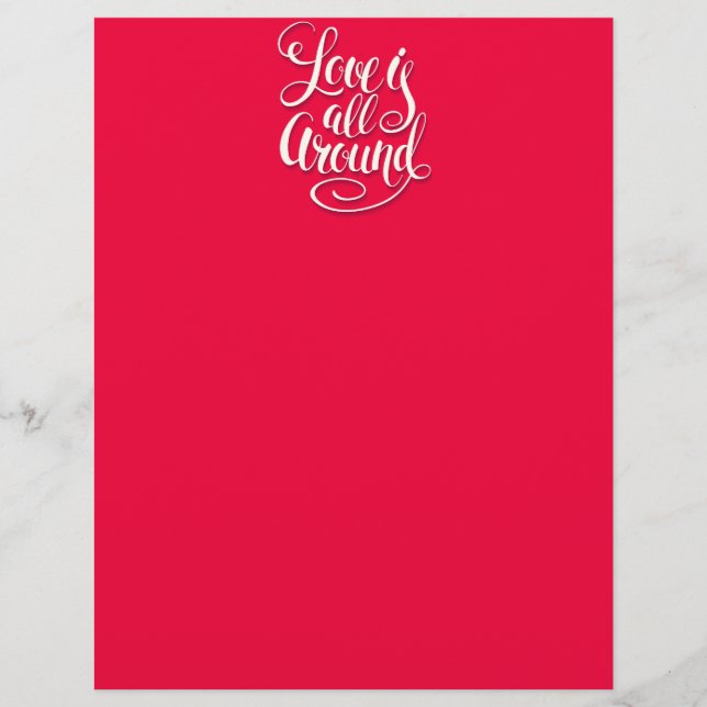 O Amor Está Tudo Em Torno Da Letra Rosa (Frente)