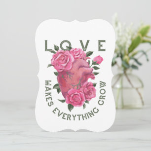 O Amor Faz Tudo Crescer - Arte Romântica Floral