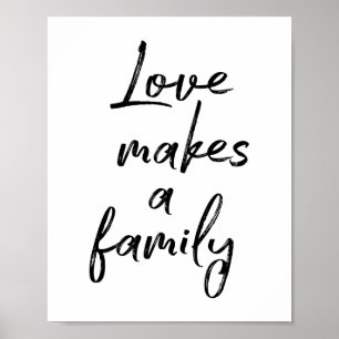 O amor faz um poster da família