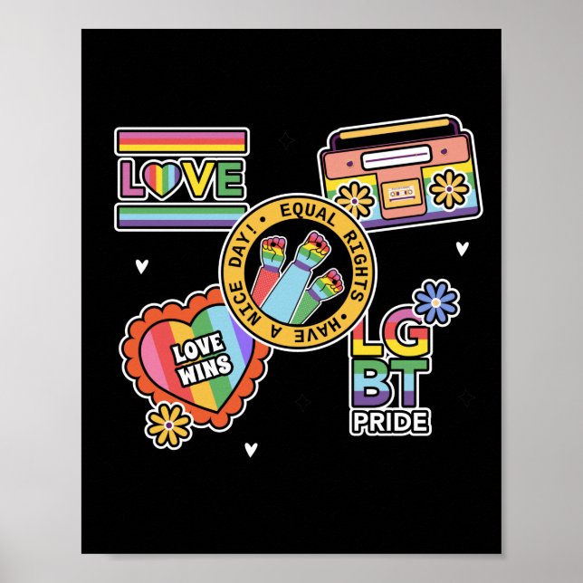 O amor ganha o dia do Orgulho Poster (Frente)